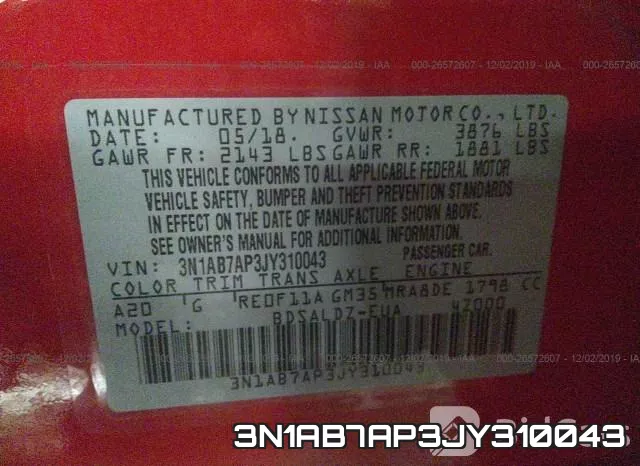 3N1AB7AP3JY310043 фото 10