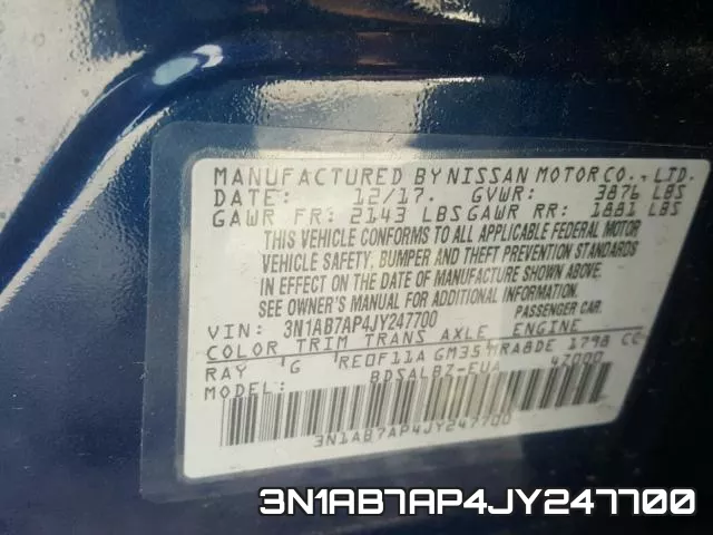 3N1AB7AP4JY247700 фото 2