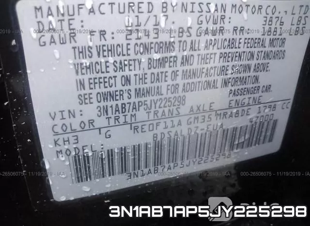 3N1AB7AP5JY225298 фото 10