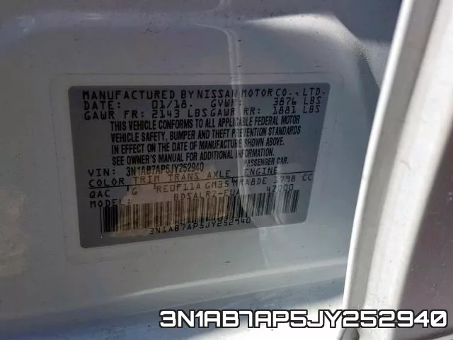 3N1AB7AP5JY252940 фото 2