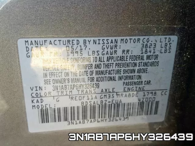3N1AB7AP6HY326439 фото 2