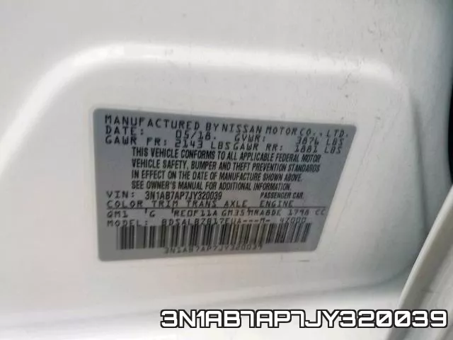 3N1AB7AP7JY320039 фото 2