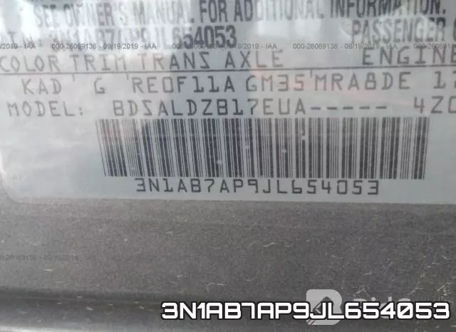 3N1AB7AP9JL654053 фото 9