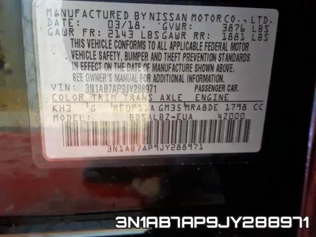3N1AB7AP9JY288971 фото 2