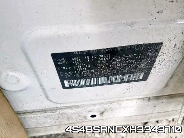 4S4BSANCXH3343710 фото 2