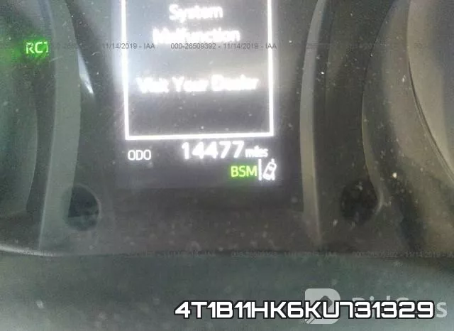 4T1B11HK6KU731329 фото 8