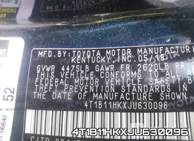 4T1B11HKXJU630096 фото 10