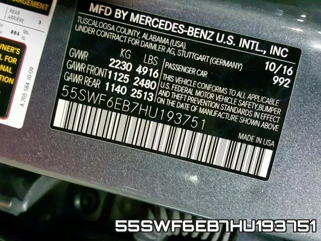 55SWF6EB7HU193751 фото 2