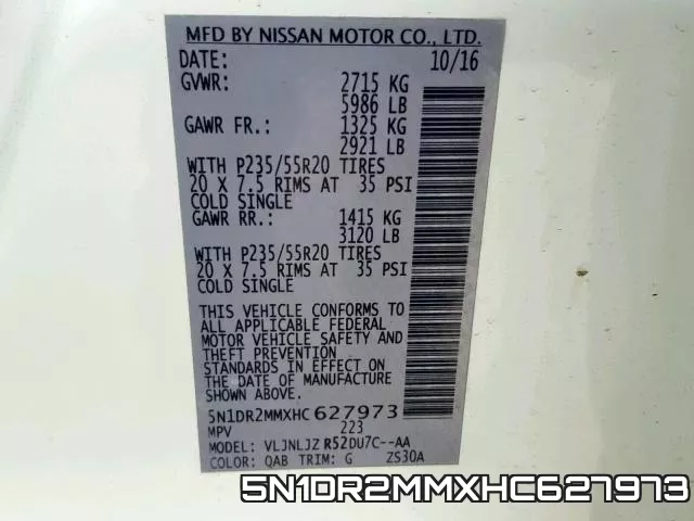 5N1DR2MMXHC627973 фото 2