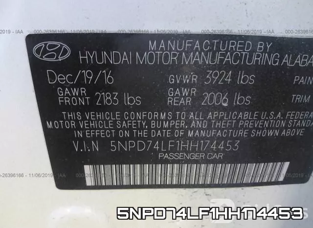 5NPD74LF1HH174453 фото 10