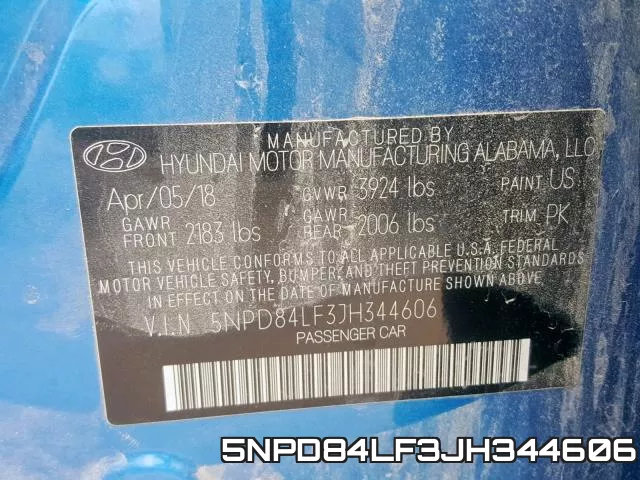 5NPD84LF3JH344606 фото 2