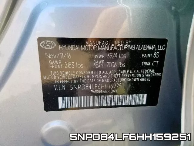 5NPD84LF6HH159251 фото 2