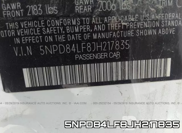 5NPD84LF8JH217835 фото 10