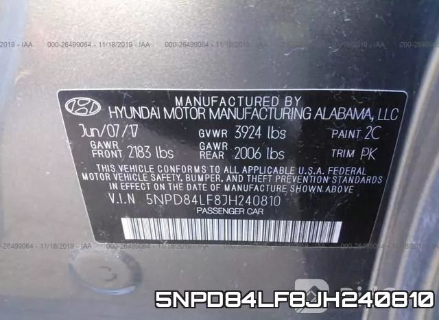 5NPD84LF8JH240810 фото 10