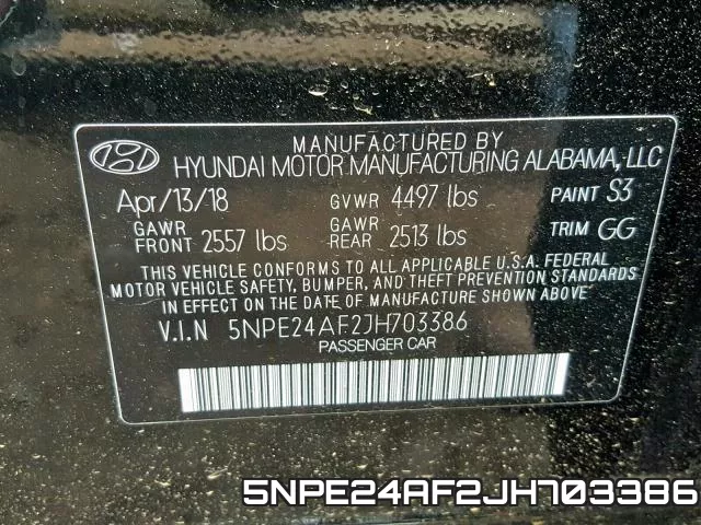 5NPE24AF2JH703386 фото 2