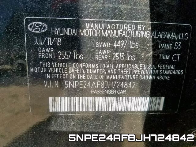 5NPE24AF8JH724842 фото 2