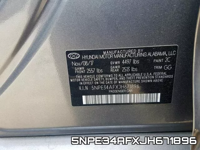 5NPE34AFXJH671896 фото 2