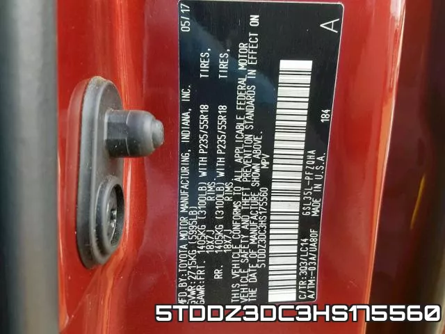 5TDDZ3DC3HS175560 фото 2