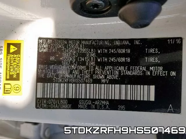 5TDKZRFH9HS507469 фото 2