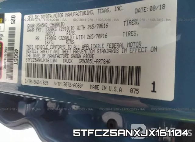 5TFCZ5ANXJX161104 фото 10