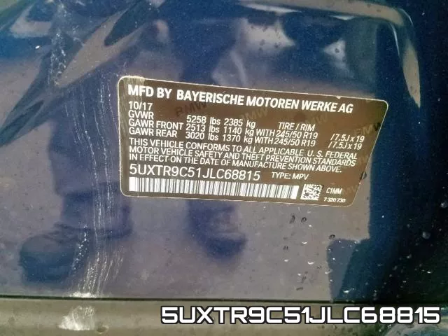 5UXTR9C51JLC68815 фото 2