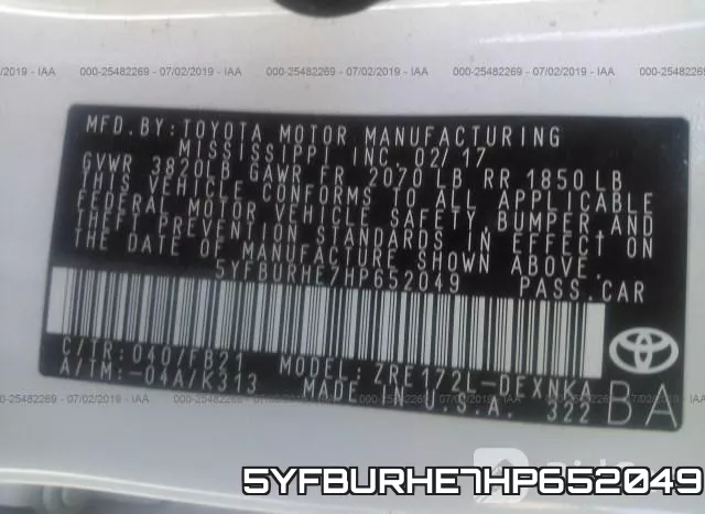 5YFBURHE7HP652049 фото 10