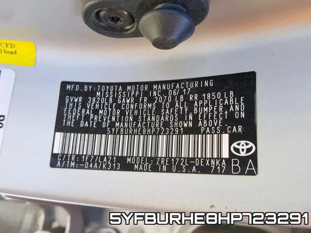 5YFBURHE8HP723291 фото 2