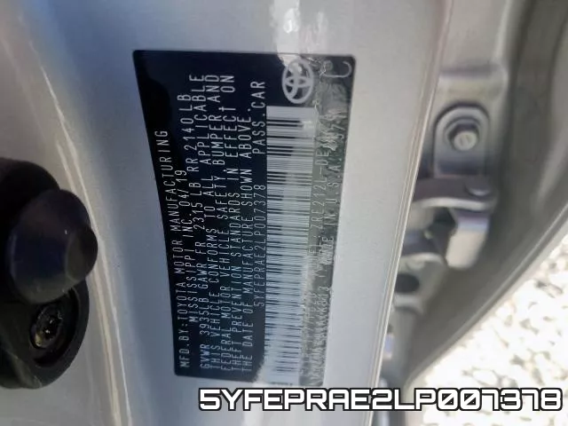 5YFEPRAE2LP007378 фото 2