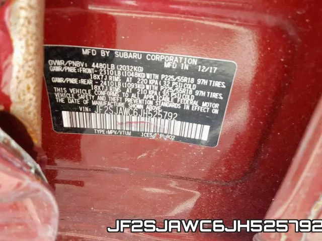 JF2SJAWC6JH525792 фото 2