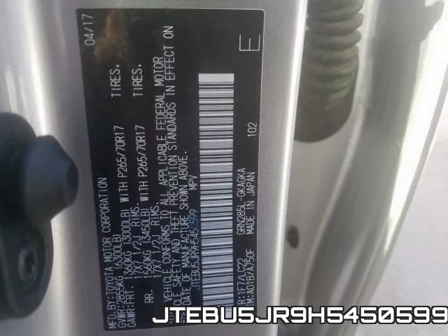 JTEBU5JR9H5450599 фото 2