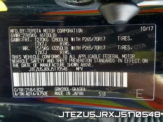 JTEZU5JRXJ5170548 фото 2