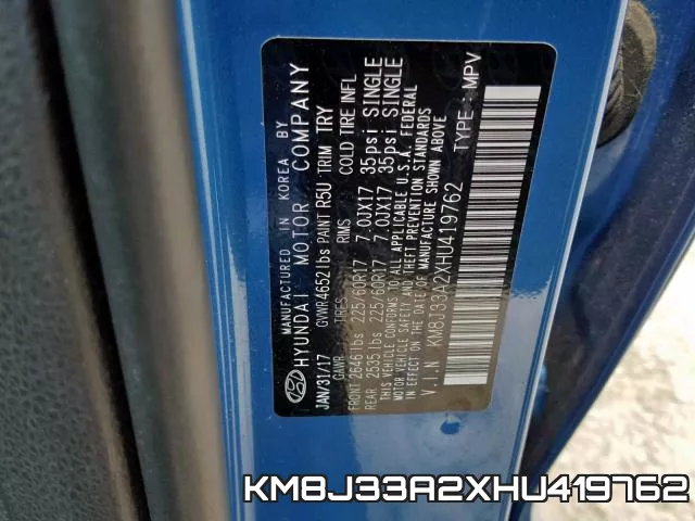 KM8J33A2XHU419762 фото 2