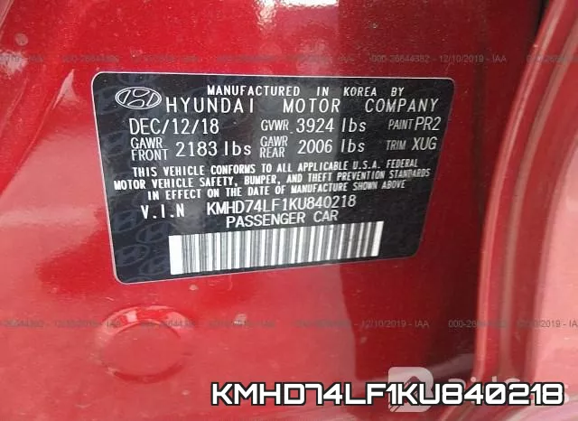 KMHD74LF1KU840218 фото 10