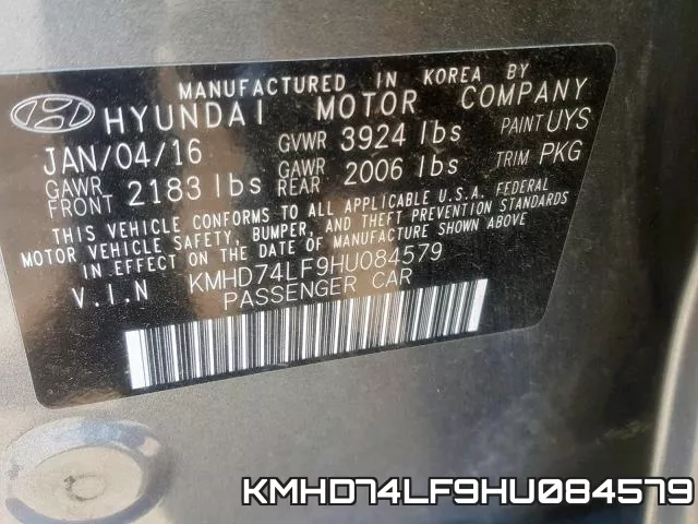 KMHD74LF9HU084579 фото 2