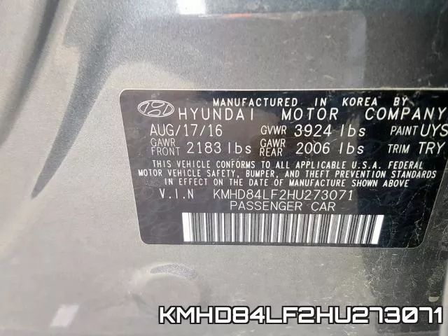 KMHD84LF2HU273071 фото 2