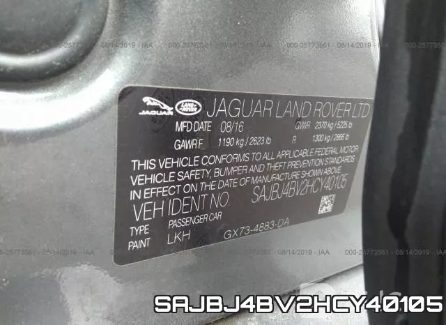 SAJBJ4BV2HCY40105 фото 10