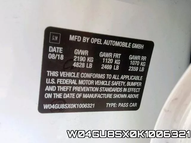 W04GU8SX0K1006321 фото 2