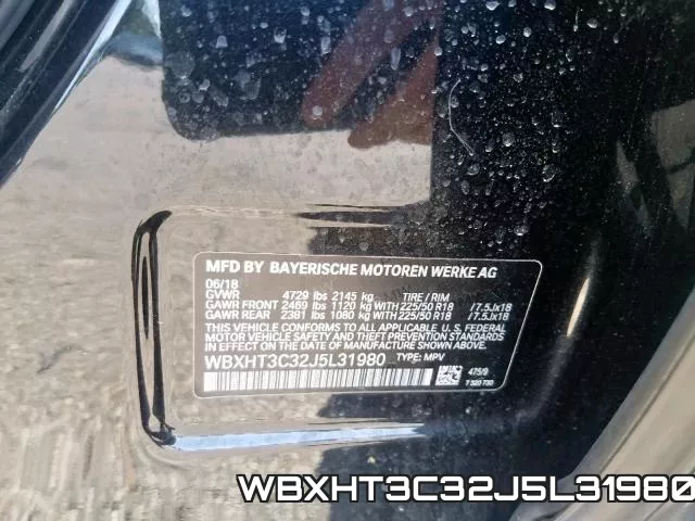 WBXHT3C32J5L31980 фото 2