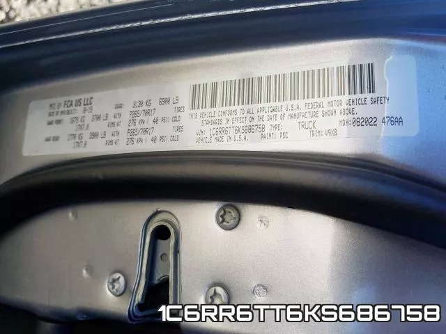 1C6RR6TT6KS686758 фото 2