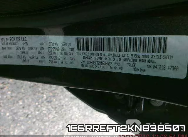 1C6RREFT2KN838507 фото 9