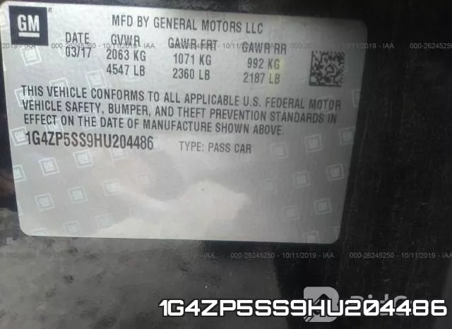 1G4ZP5SS9HU204486 фото 9