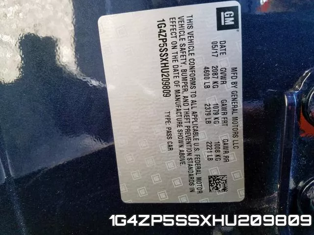 1G4ZP5SSXHU209809 фото 2