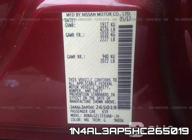 1N4AL3AP5HC265019 фото 10