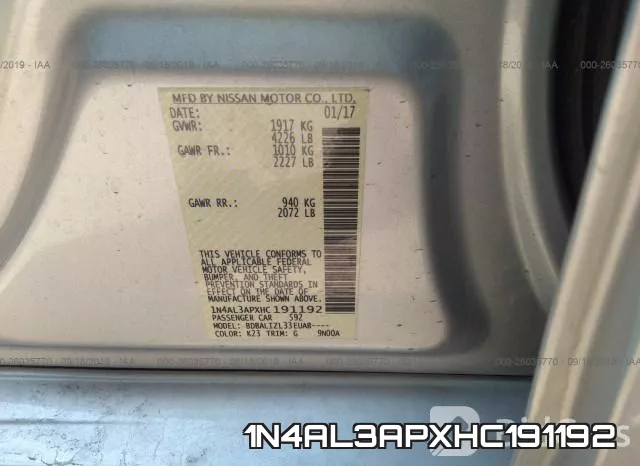 1N4AL3APXHC191192 фото 9