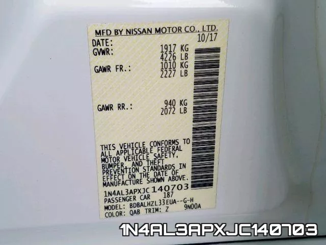 1N4AL3APXJC140703 фото 2