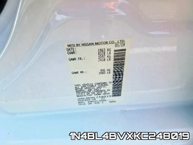 1N4BL4BVXKC248019 фото 2
