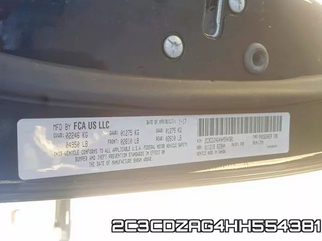 2C3CDZAG4HH554381 фото 2