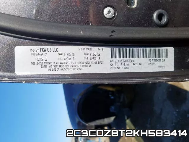2C3CDZBT2KH583414 фото 2