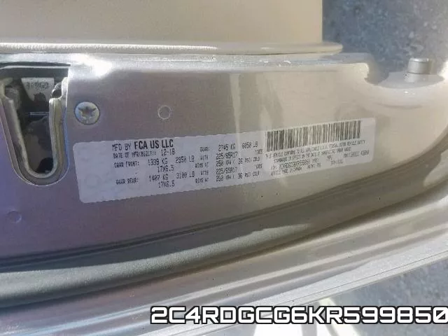 2C4RDGCG6KR599850 фото 2