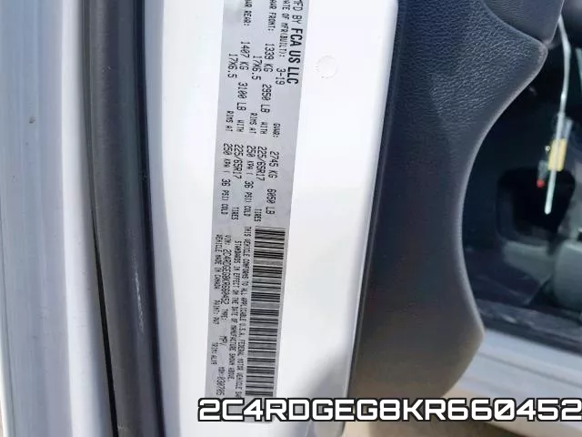 2C4RDGEG8KR660452 фото 2